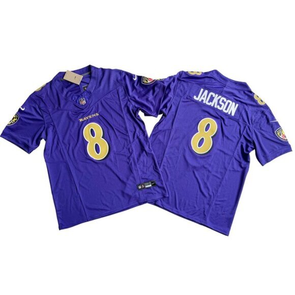 Mens Kids Youths  Lamar Jackson Purple Vapor  Limited Jersey - Picture 2 of 3
